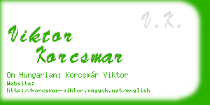 viktor korcsmar business card